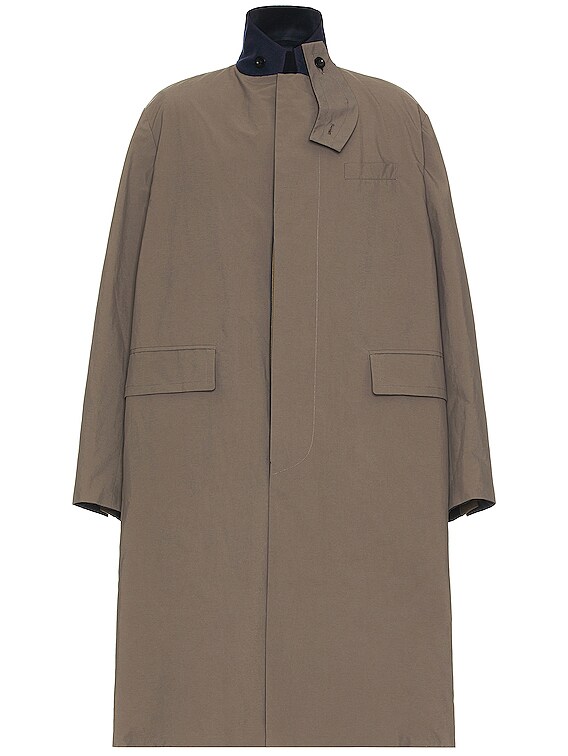 Sacai Matte Taffeta Reversible Coat in Taupe | FWRD