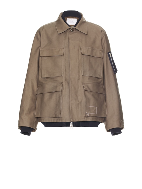 Wtaps × Sacai Cotton Back Satin Jacket black-wtaps-edition-cotton-