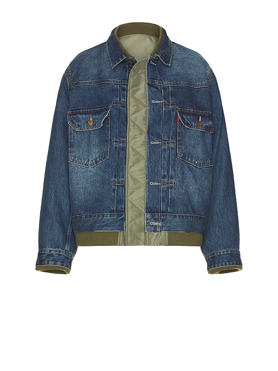 Sacai x Levi's Denim x Nylon Twill Reversible Blouson in