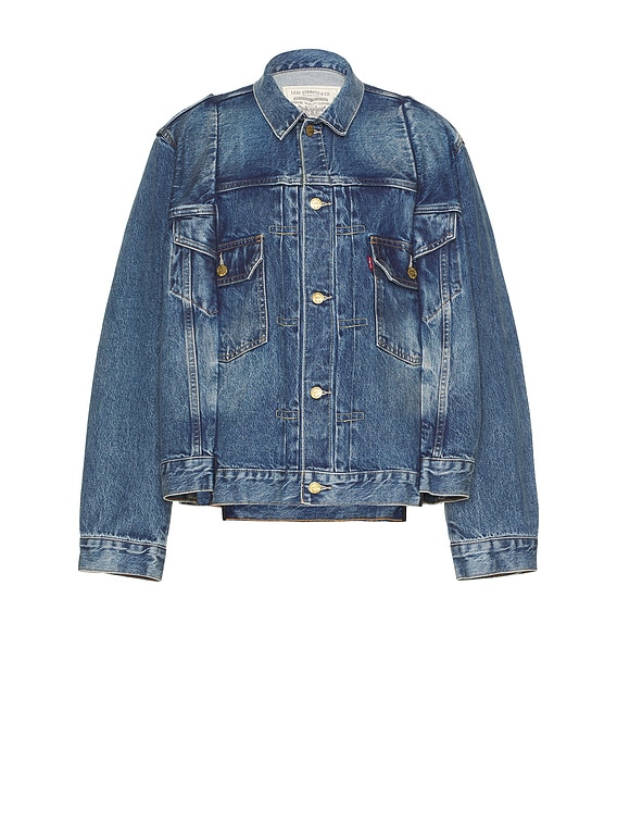 Sacai: Women's Levi's Denim Jacket (Blue) | DSMNY E-SHOP