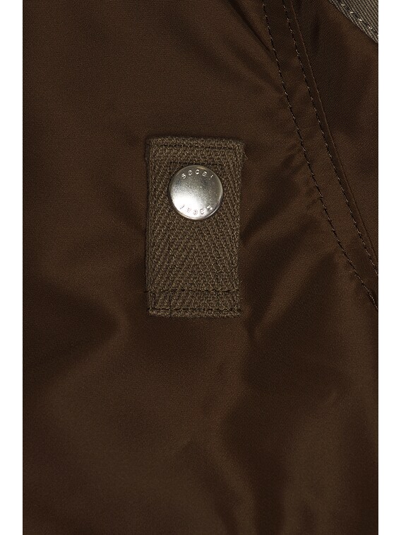 Sacai Cotton Chino x Nylon Twill Blouson in Gray & Brown | FWRD