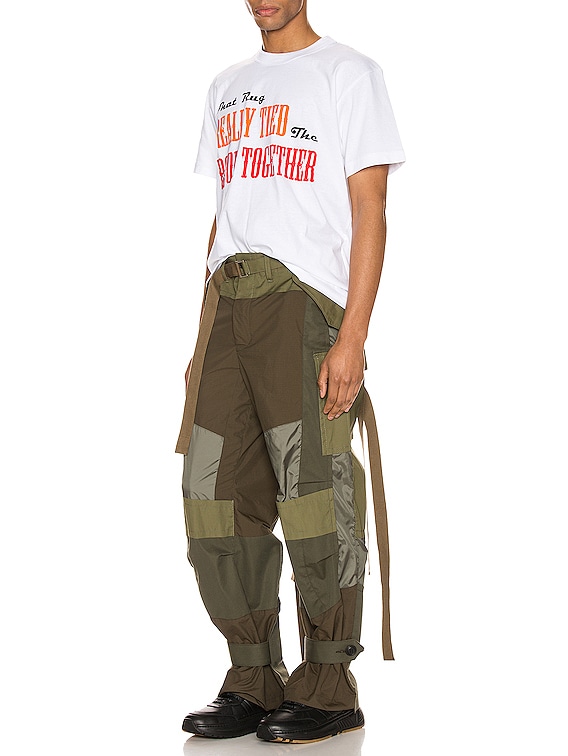 最新のデザイン Sacai Fabric Combo Pants in Khaki | FWRD パンツ