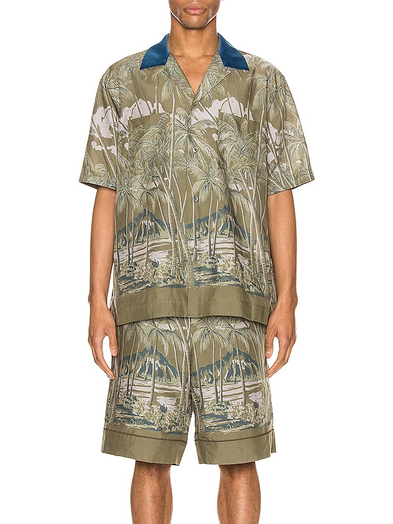 Sacai Sun Surf Diamond Head Shirt in Khaki | FWRD