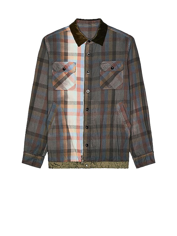 Sacai Plaid Shirt in Multicolor | FWRD