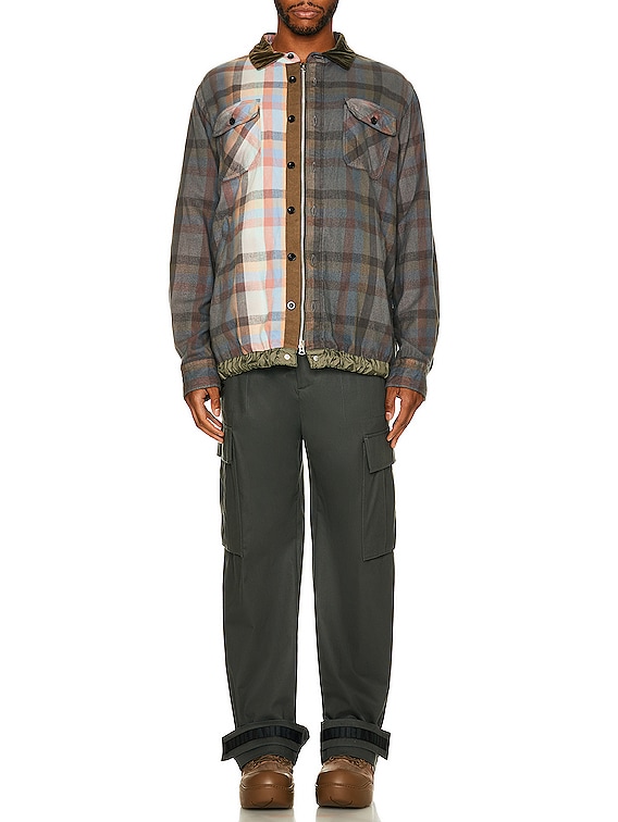 Sacai Plaid Shirt in Multicolor | FWRD