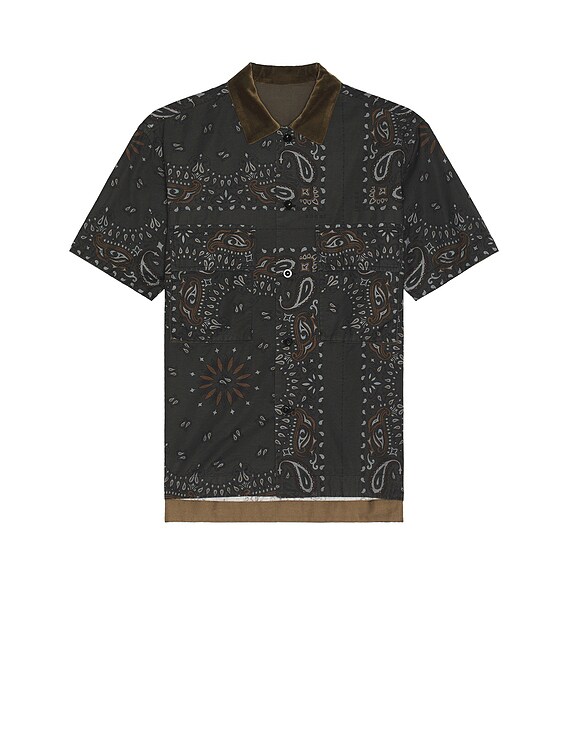 Sacai Bandana Print Shirt in Gray in Grey | FWRD