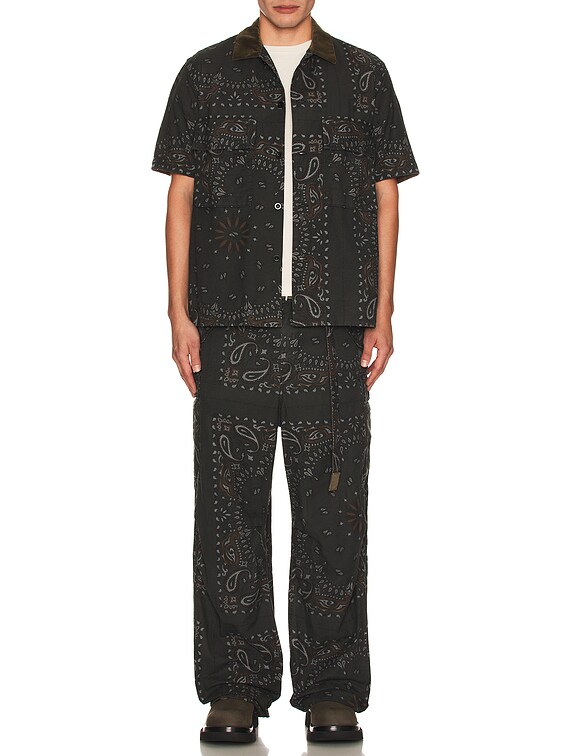 Sacai Bandana Print Shirt in Gray in Grey | FWRD