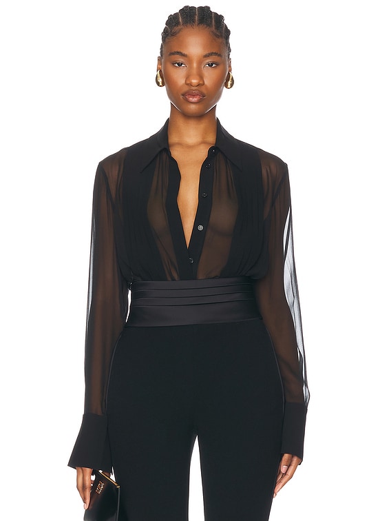 Meghan Panelled Silk Blouse