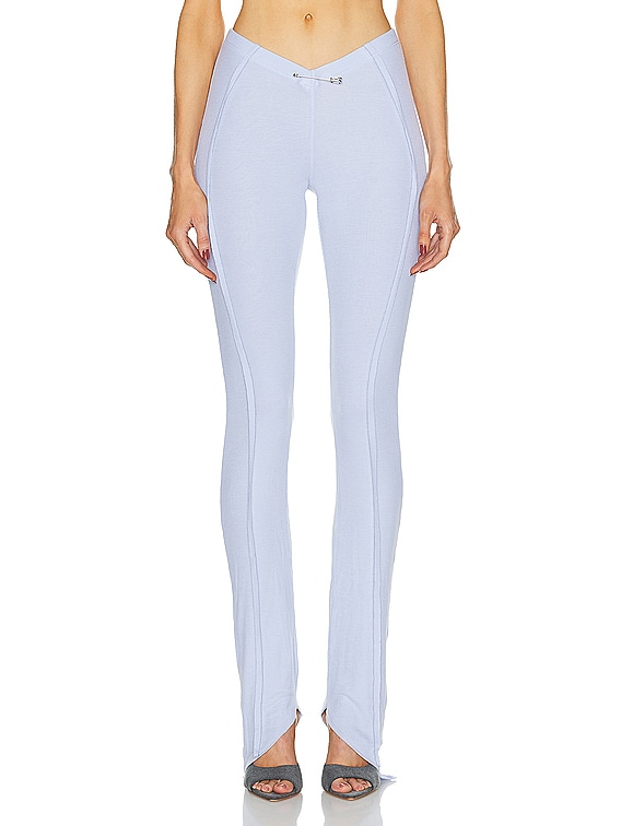 Sami Miro Vintage - ASYMMETRIC PANTS IN SILVER STRETCH