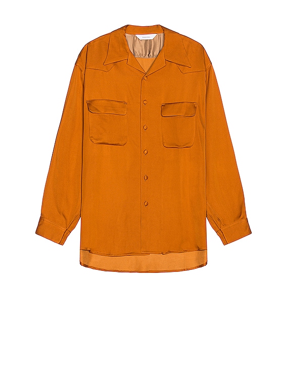 Sasquatchfabrix Big Open Collar Shirt in Orange | FWRD