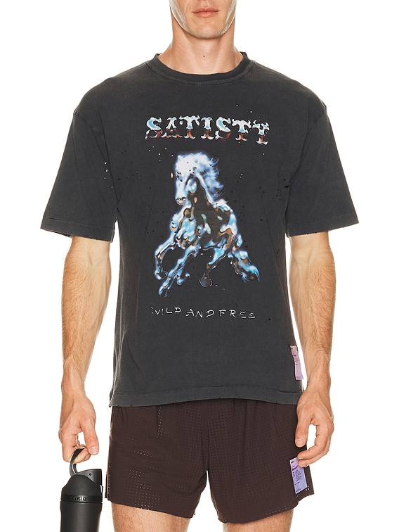 mothzmoshpit黒ティー Satisfy Mothtech T-Shirt in Aged Black | FWRD