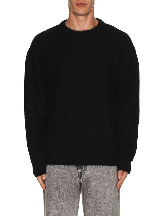 SATURDAYS NYC Fox Wool Knit Sweater in Black | FWRD