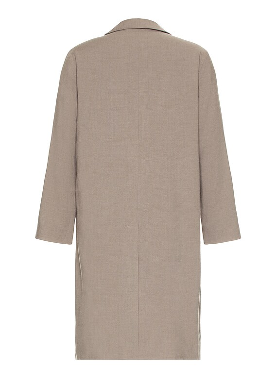 SATURDAYS NYC Daikanyama Wool Gabardine Coat in Taupe | FWRD
