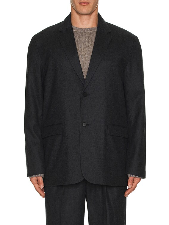 SATURDAYS NYC Wool Saxony Tailored Jacket in Charcoal | FWRD