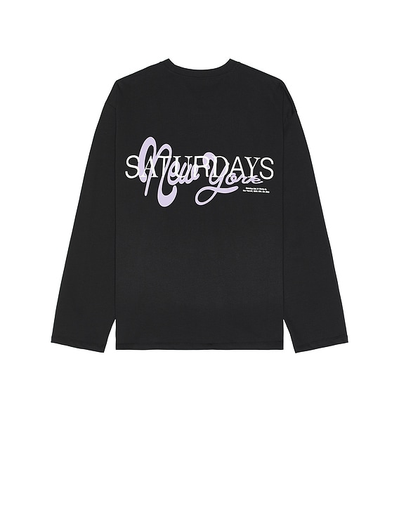 Saturdays NYC 長袖 SATURDAYS NYC New York Brushed Relaxed Fit Long Sleeve Tee in