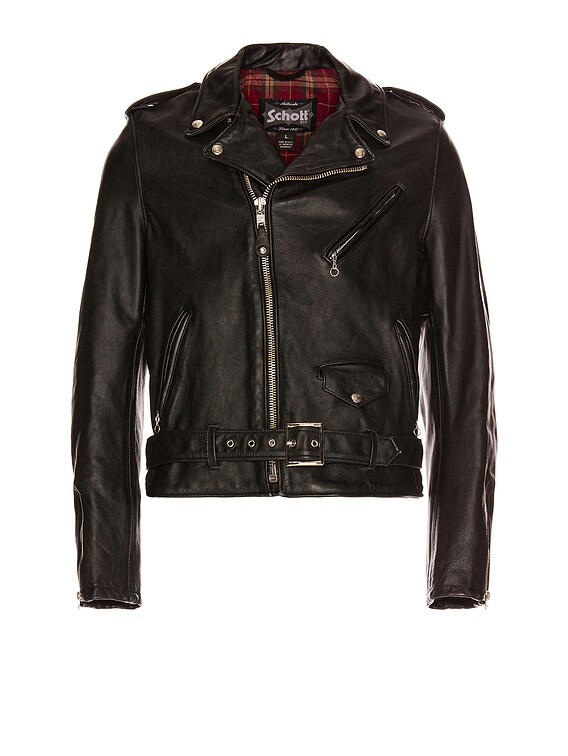 Schott Vintage Fit Moto Jacket in Black | FWRD Schott Vintage Fit Moto Jacket in Black | FWRD