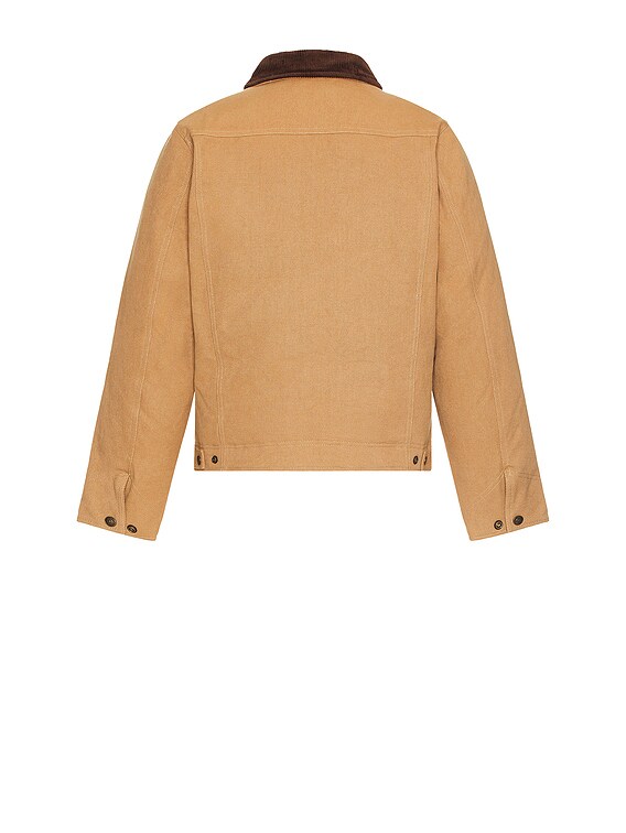 Schott Union Canvas Down Filled Jacket in Khaki | FWRD