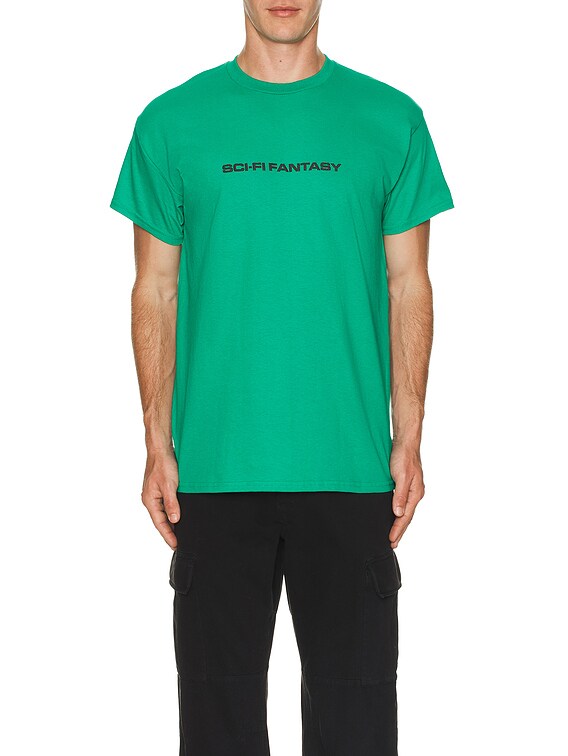 SCI-FI FANTASY Textured Logo Tee in Green | FWRD