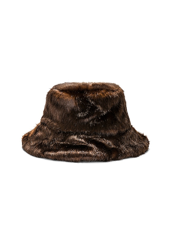 Oversized Faux Fur Bucket Hat