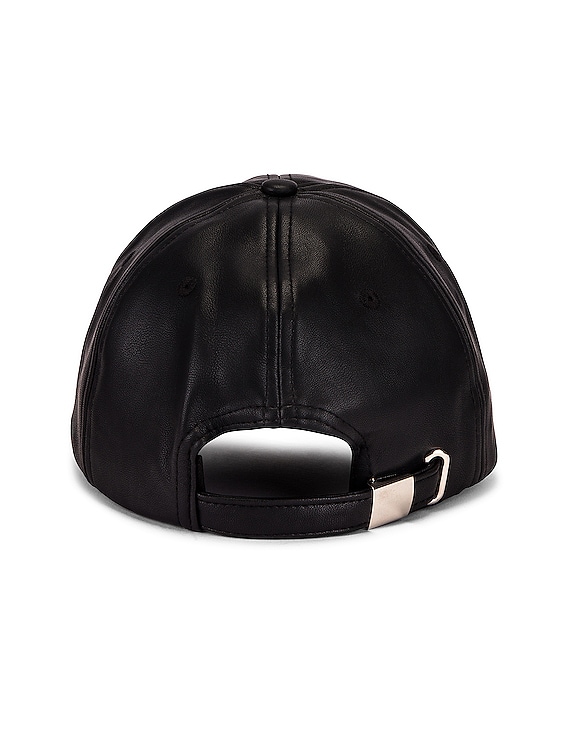 Stand Studio Black Faux Leather Cap STAND STUDIO - Connie Faux Leather Baseball Hat Stand Studio main image 2