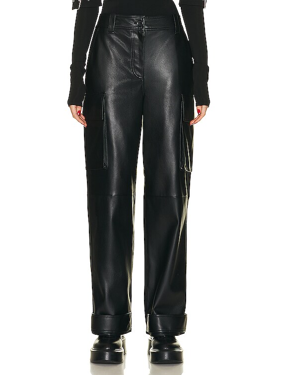 Asha Faux Leather Cargo Pant