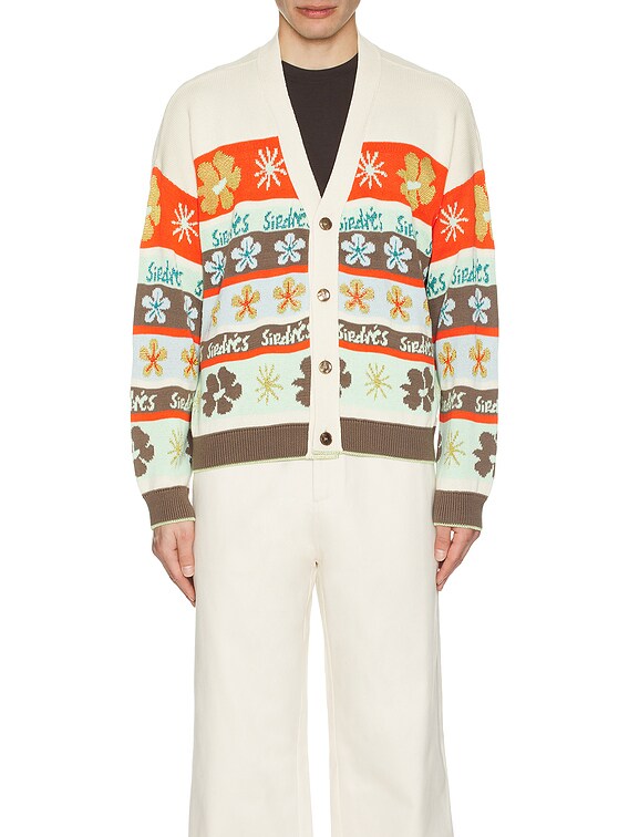 SIEDRES Amber Graphic Intarsia Knit Cardigan in Multi | FWRD