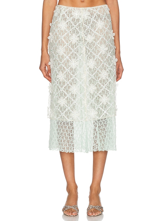 スカート LOULOU DE SAISON FW25 Skirts (CARMEN IVORY) CARMEN Cotton silk voile skirt | Loulou de Saison