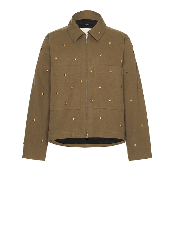 Song for the Mute Metal Bead Crop Patch Pocket Jacket in
