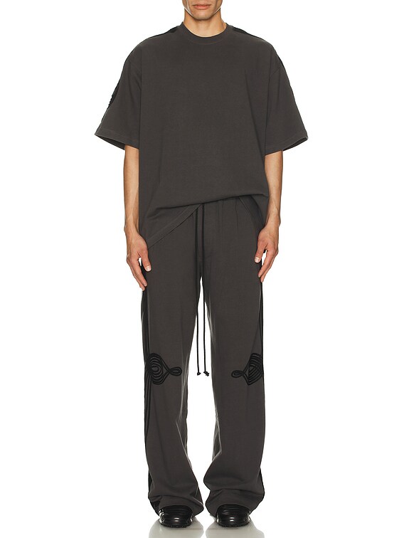 Song for the Mute Applique Gym Tee in Washed Black | FWRD