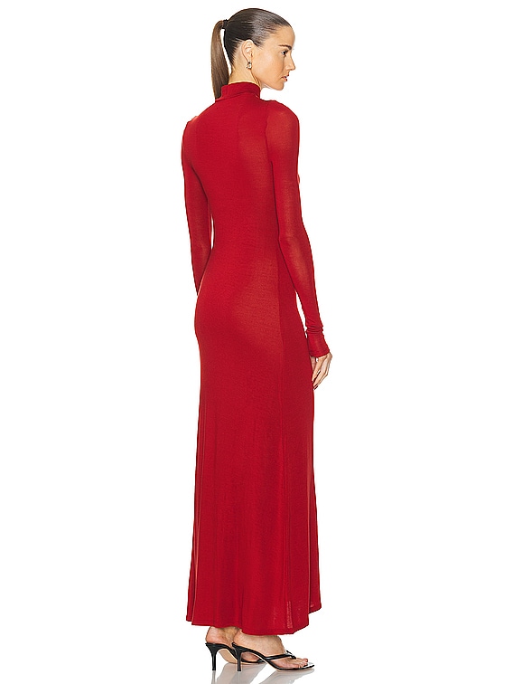St. Agni Jersey Maxi Dress in Rouge | FWRD