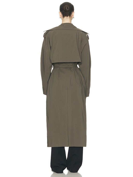 St. Agni Relaxed Trench Coat in Khaki | FWRD