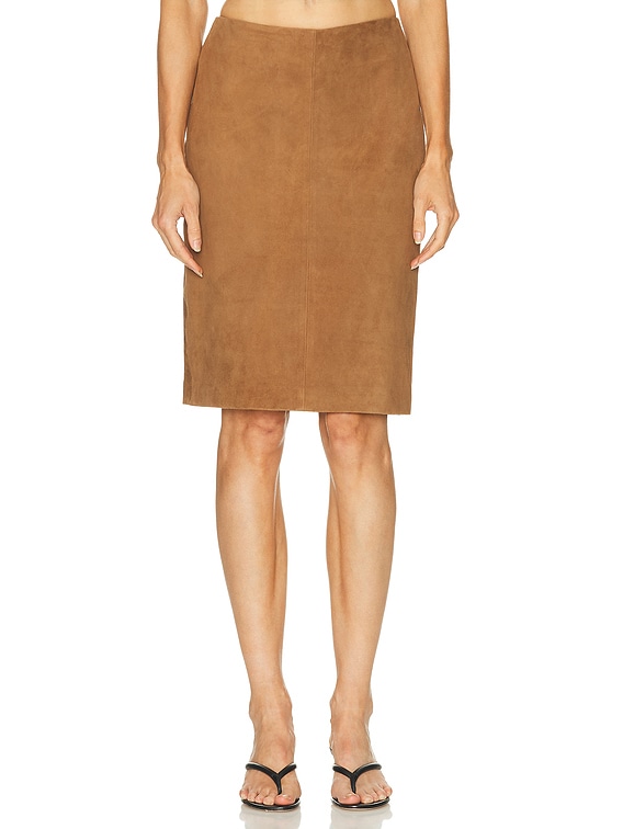 Suede Pencil Skirt
