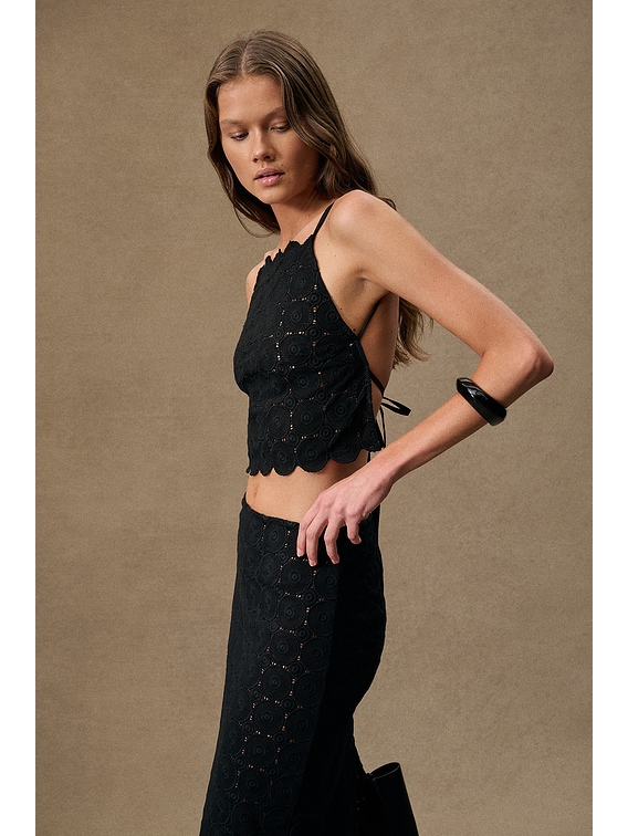 For Fwrd Doily Backless Top