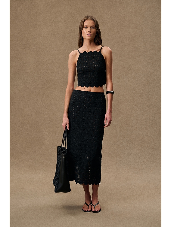 For Fwrd Doily Backless Top