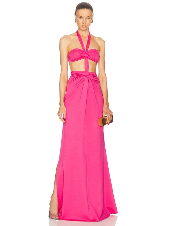 Sid Neigum Bandeau Knot Dress in Light Pink | FWRD