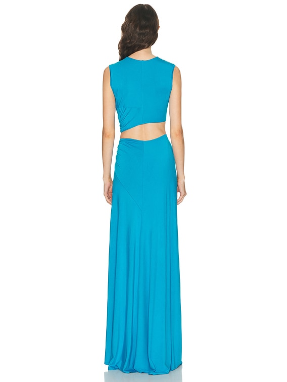 Sid Neigum Triple Loop Knit Dress in Aqua Blue | FWRD Sid Neigum Triple Loop Knit Dress in Aqua Blue | FWRD