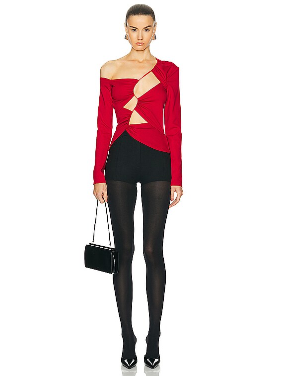Sid Neigum Inverse Tension Cutout Top in Red | FWRD
