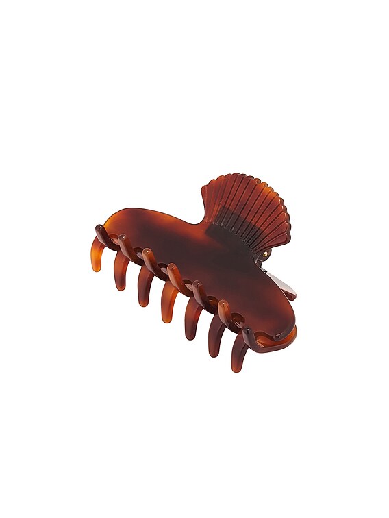 SOPHIE BUHAI Small Fan Shell Hair Claw in Tortoise | FWRD