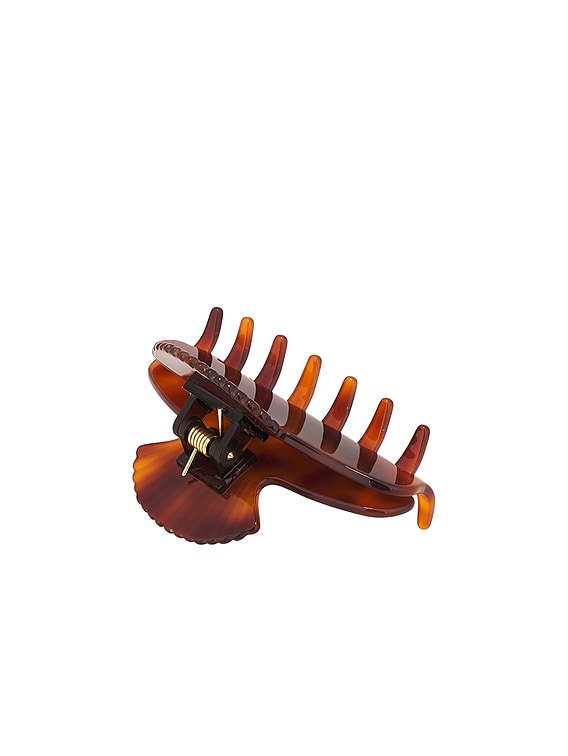 SOPHIE BUHAI Small Fan Shell Hair Claw in Tortoise | FWRD