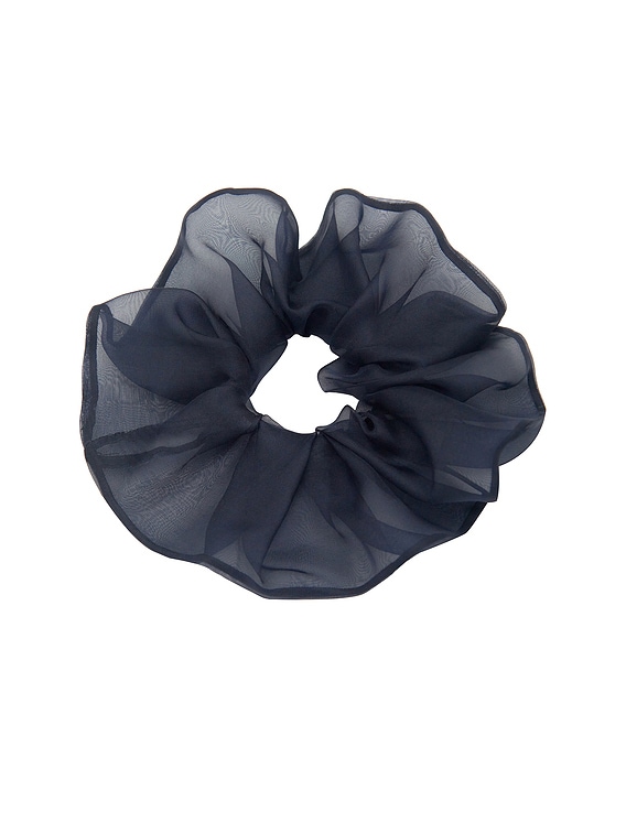 SOPHIE BUHAI Organza Hair Scrunchie in Navy | FWRD