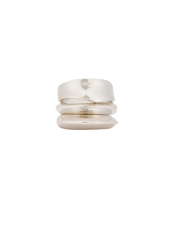 SOPHIE BUHAI Disc & Dimple Ring Set in Sterling Silver | FWRD