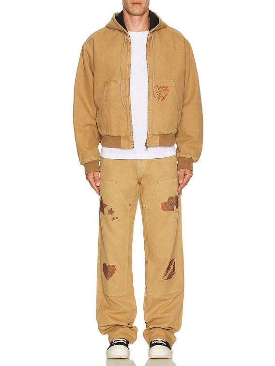 Sky High Farm Workwear Sh4u Hooded Work Jacket in Dark Beige | FWRD
