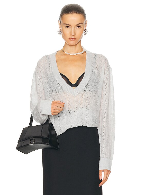 Shushu/Tong V Neck Sweater in grey | FWRD