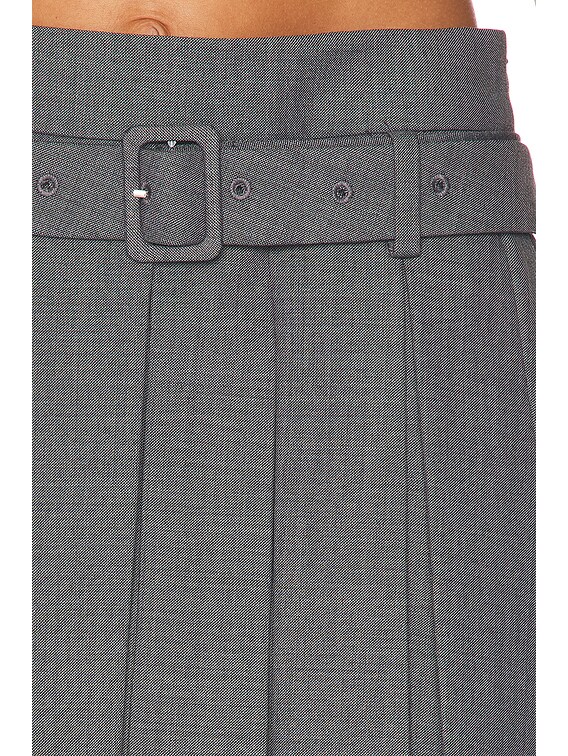 Shushu/Tong Belt Embellished Pleated Skirt in Grey | FWRD Shushu/Tong Belt Embellished Pleated Skirt in Grey | FWRD