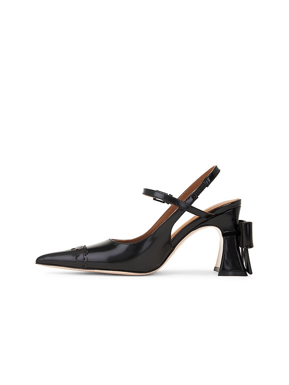 Shushu/Tong Bow Toe Pointed Heels in Black | FWRD