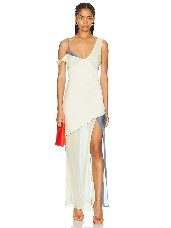 knee length dresses for ladies Sir Thames Splice Midi Dress – The Closet Collective Hire main image 1