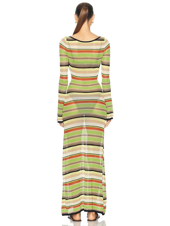 sir green stripe dress Sunday Stroll Green Striped Dress – Shop the Mint main image 1
