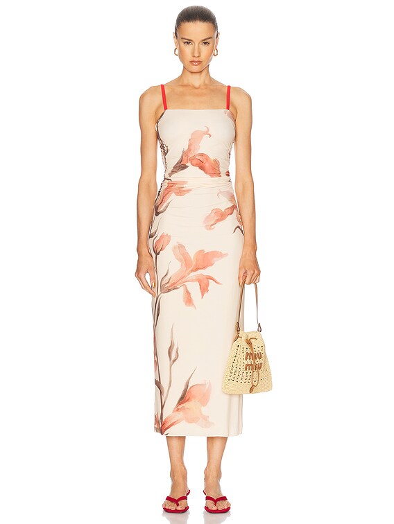 self portrait cream boucle midi dress Cream Tailored Bouclé And Chiffon Midi Dress – self-portrait-US