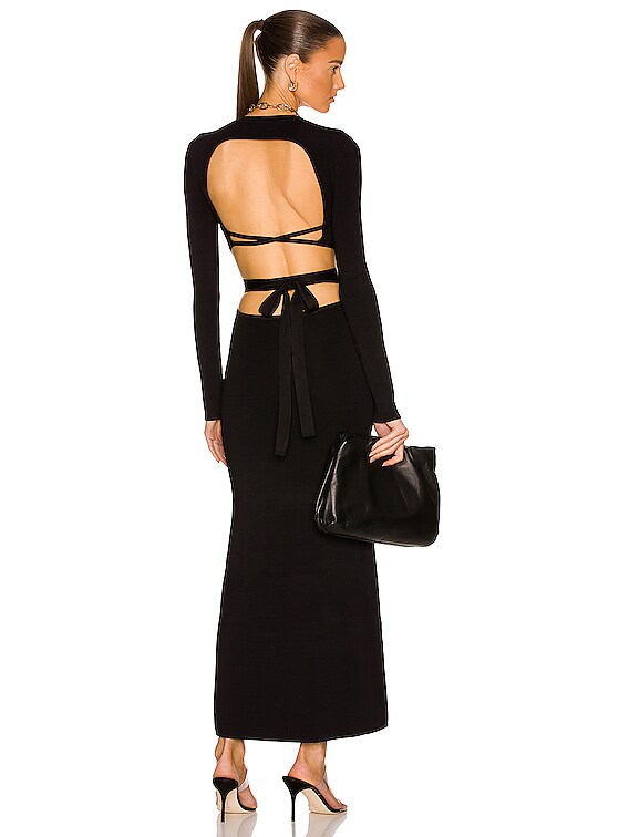 sir open back dress SIR, Ruby open-back semi-sheer cocktail dress, Women, Blue, XS, Dresses, Materialmix