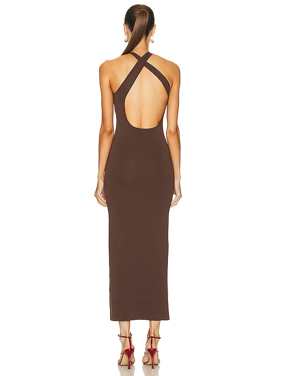 knee length dresses for ladies The Wolf Gang Aude Maxi Dress - Berry